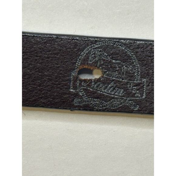 Nadim US women's western brown leather belt with metal diamond accents size 26 - Picture 9 of 14